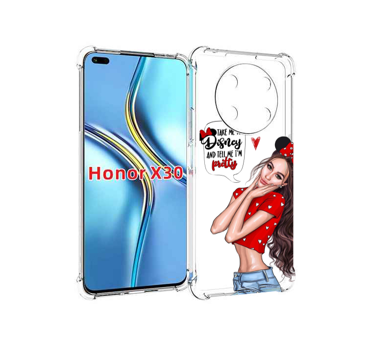 

Чехол MyPads Девушка-Мини женский для Honor X30 / Magic4 Lite 5G, Прозрачный, Tocco