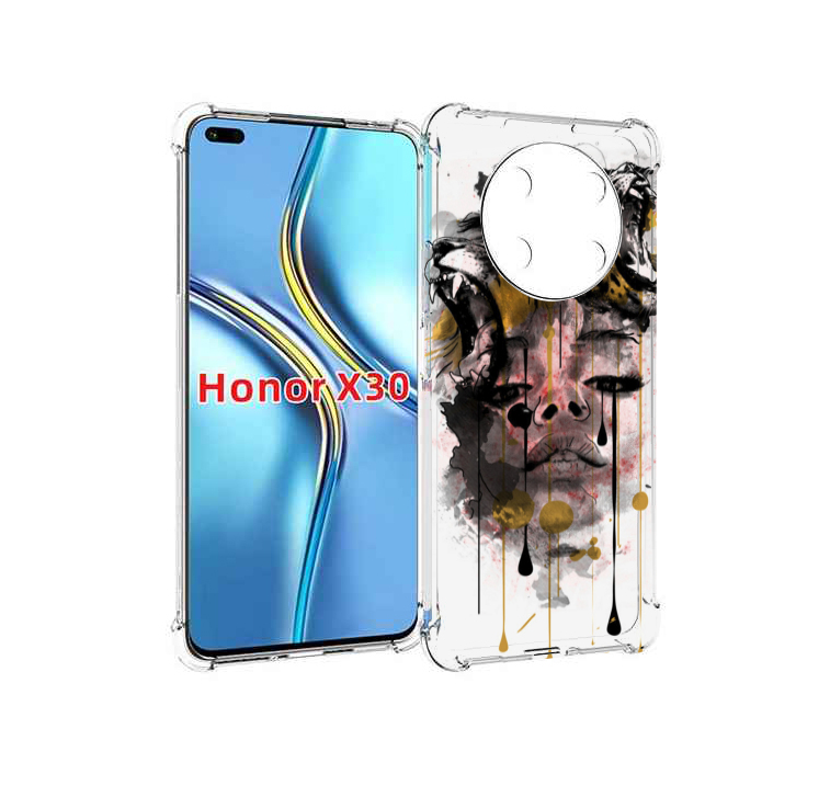 

Чехол MyPads Девушка гепард женский для Honor X30 / Magic4 Lite 5G, Прозрачный, Tocco