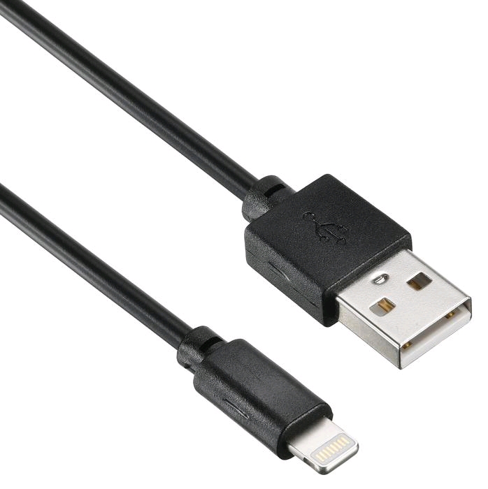 

Кабель Digma USB - Lightning, 2 А, 2 м, черный (light-2m-blk)