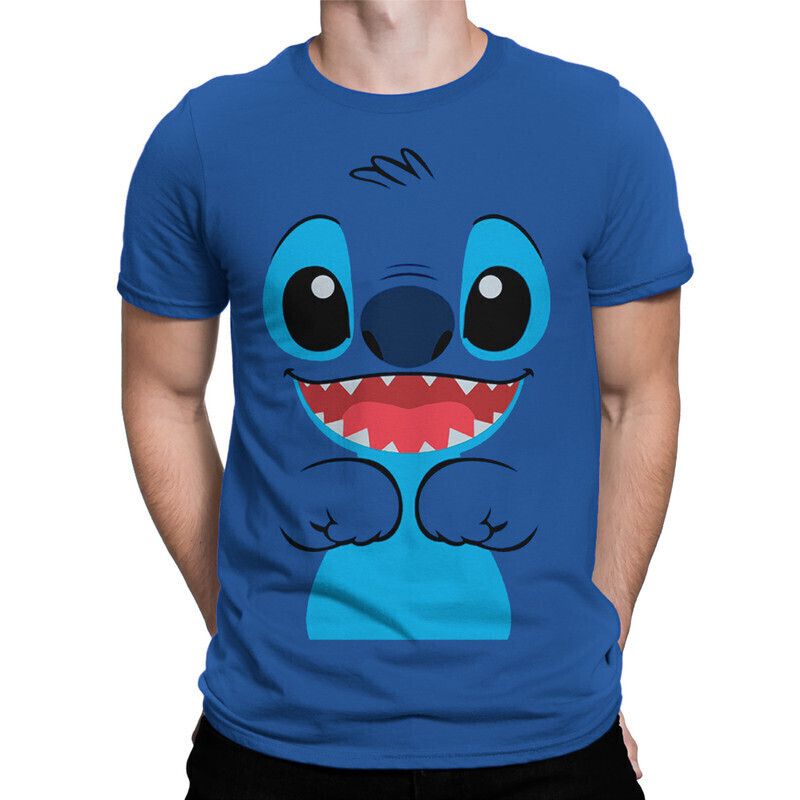 

Футболка мужская Dream Shirts Стич 10006252 синяя XL, Стич 10006252