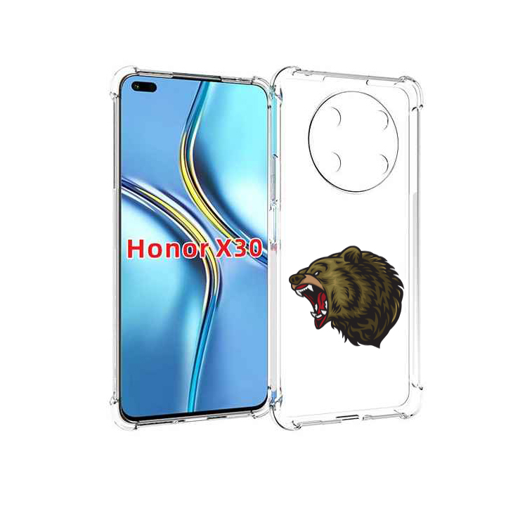 

Чехол MyPads Голова-медведь для Honor X30 / Magic4 Lite 5G, Прозрачный, Tocco