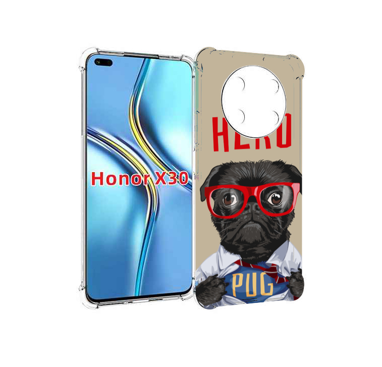 

Чехол MyPads Герой-PUG для Honor X30 / Magic4 Lite 5G, Прозрачный, Tocco