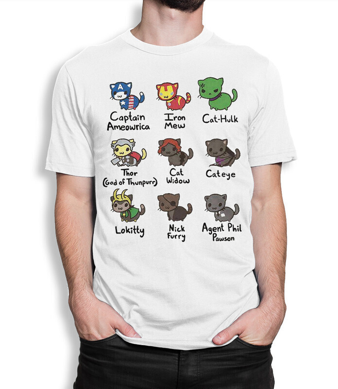 

Футболка мужская Dream Shirts Котики мяустители 10006242 белая M, Котики мяустители 10006242