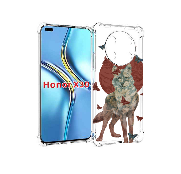 

Чехол MyPads Волчица с бабочками для Honor X30 / Magic4 Lite 5G, Прозрачный, Tocco