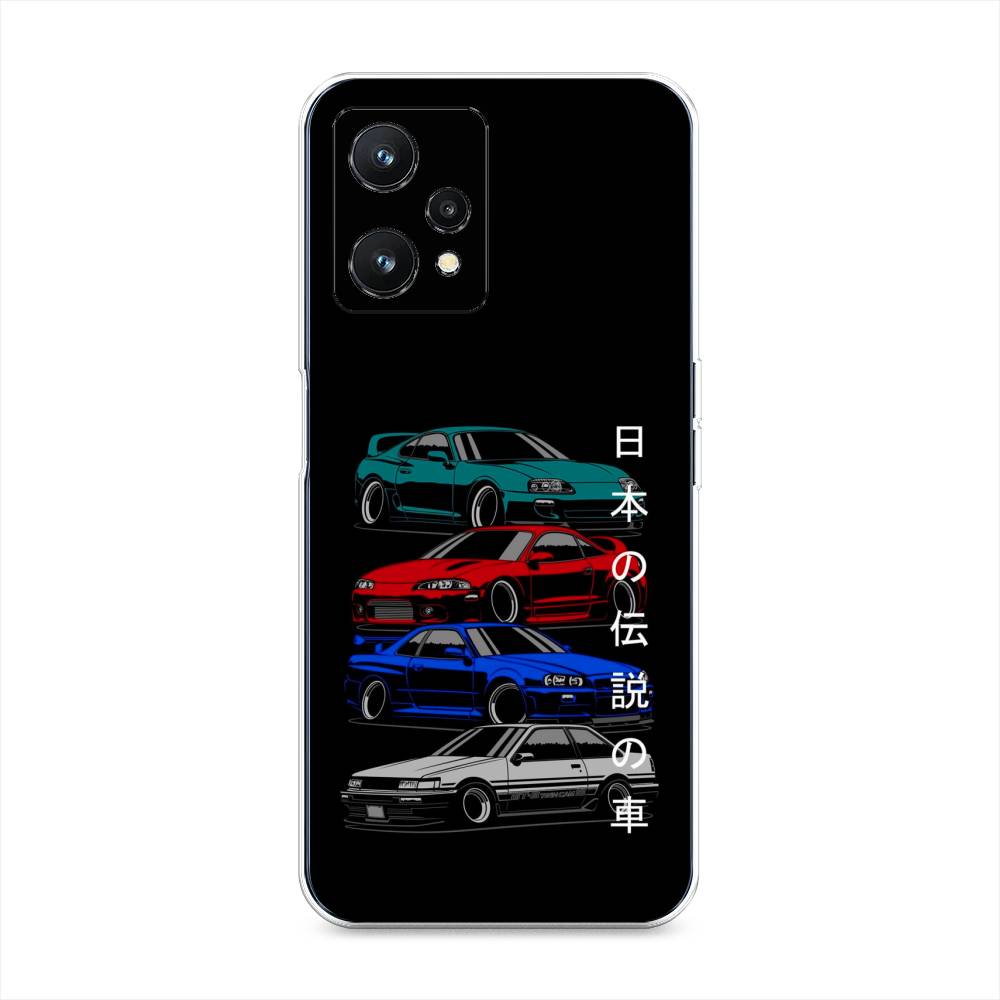 

Силиконовый чехол "JDM Legend cars" на Realme 9 5G, Разноцветный