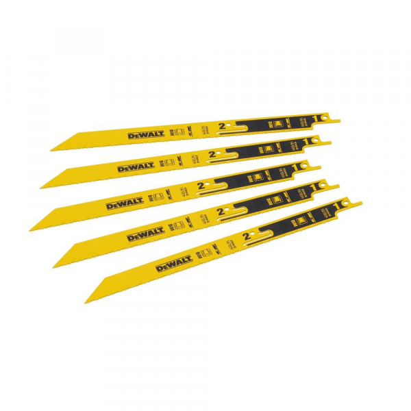 

Полотна для сабельных пил Bi-Metal DT2416 DEWALT, 228 мм, TPI 14/18, 5 шт, DT2416-QZ