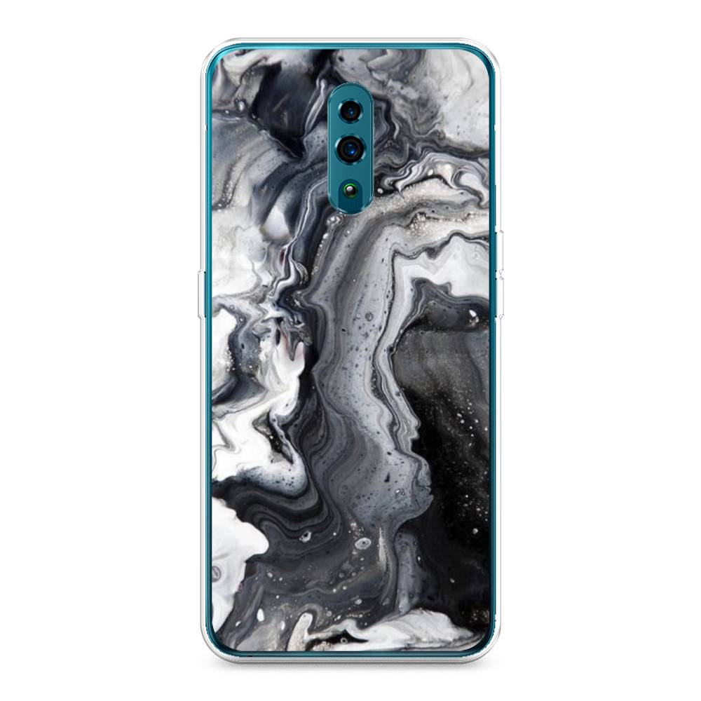 

Чехол Awog на Oppo Reno "Бело-черные сложные полосы", Разноцветный, 250750-3