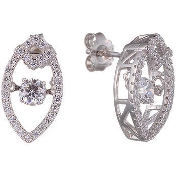 

Серьги женские из серебра Джей Ви SE32560A1, фианит, SE32560A1