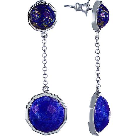

Серьги женские из серебра Джей Ви TR3E, лазурит, TR3E