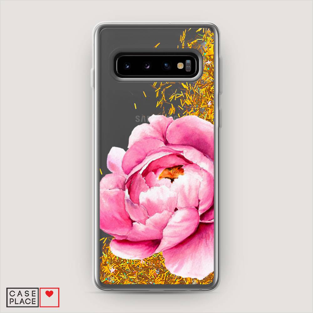 

Жидкий чехол с блестками "Прекрасный пион" на Samsung Galaxy S10, 27090-1