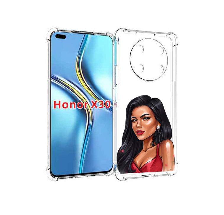 

Чехол MyPads Брюнетка-в-красном-платье для Honor X30 / Magic4 Lite 5G, Прозрачный, Tocco