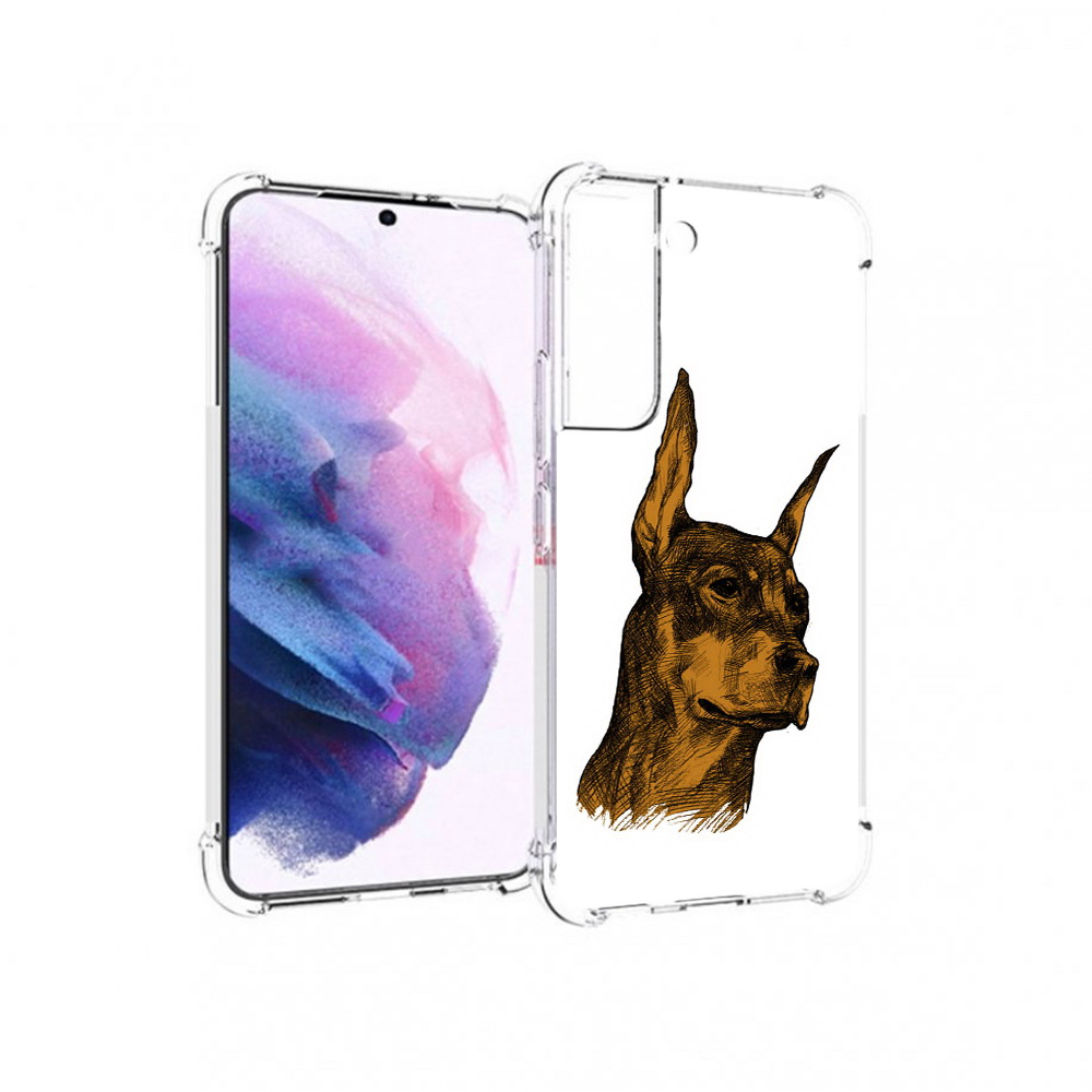

Чехол MyPads Tocco для Samsung Galaxy S22 скетч доберман (PT194926.508.605), Прозрачный, Tocco