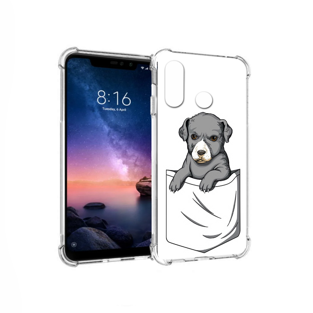 Чехол MyPads Tocco для Xiaomi Redmi Note 6 собачка в кармане (PT118671.310.611)