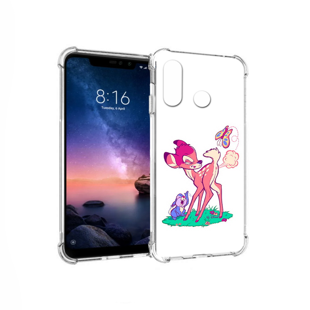 

Чехол MyPads Tocco для Xiaomi Redmi Note 6 смешной олененок (PT118671.310.610), Прозрачный, Tocco