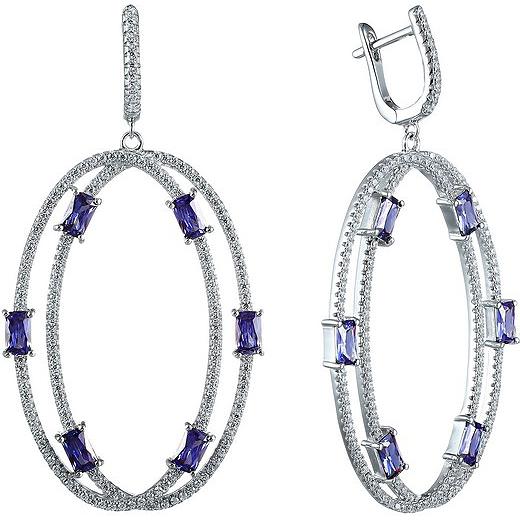 

Серьги женские из серебра Джей Ви ME12430C, фианит, ME12430C