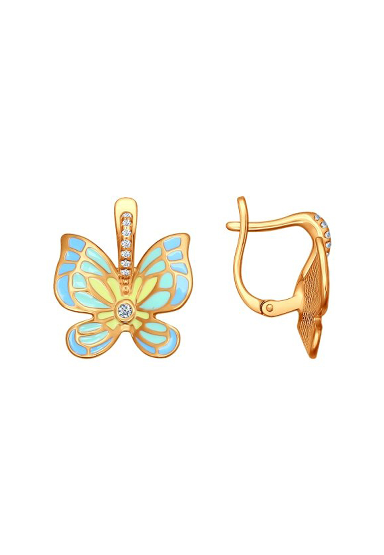 

Серьги из серебра с фианитом/эмалью SOKOLOV 93020591, 93020591_k