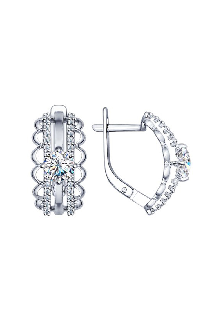 

Серьги из серебра с фианитом SOKOLOV 94022382, 94022382_k