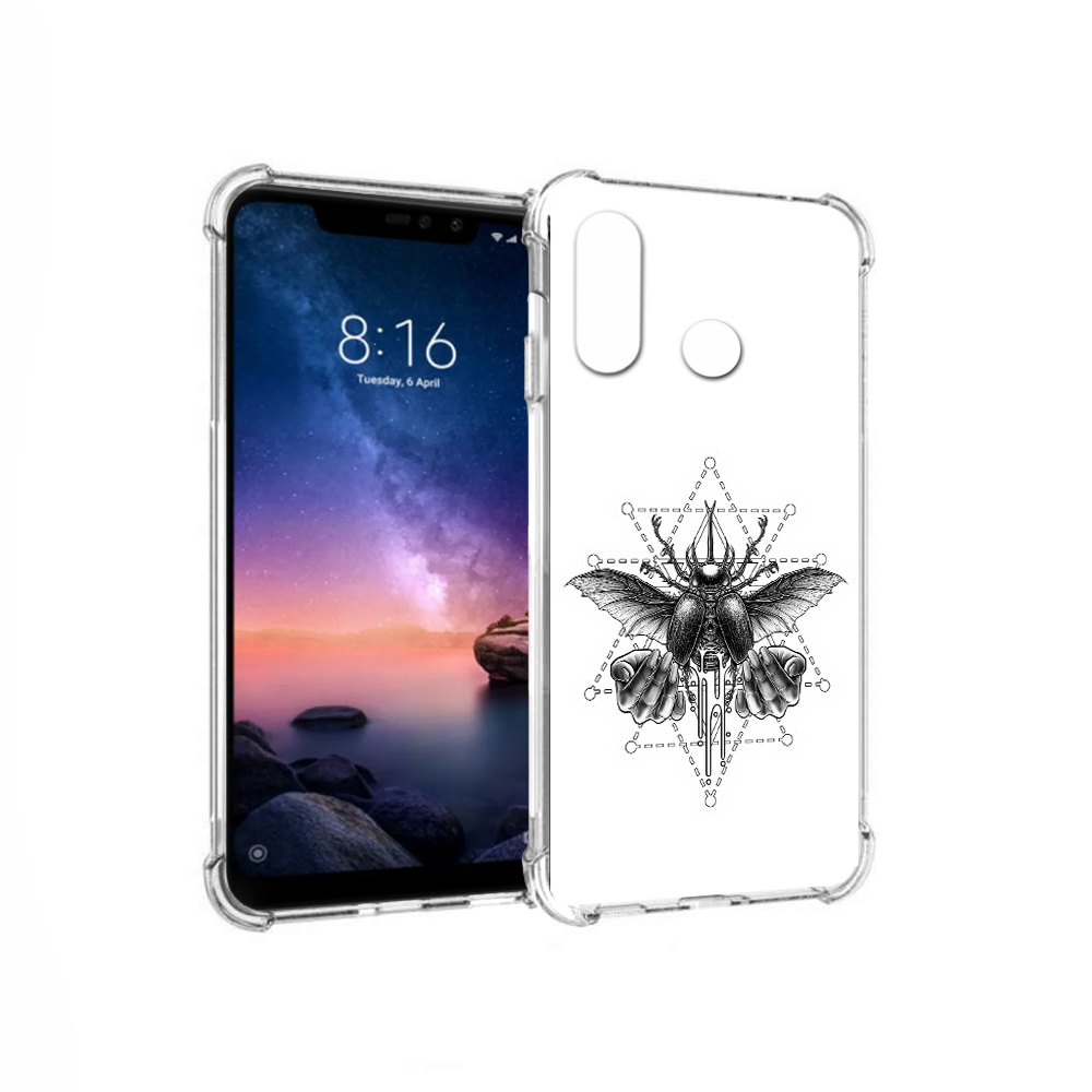 

Чехол MyPads Tocco для Xiaomi Redmi Note 6 скарабей (PT118671.310.601), Прозрачный, Tocco