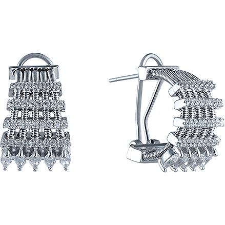 

Серьги женские из серебра Джей Ви DM2265E, фианит, DM2265E
