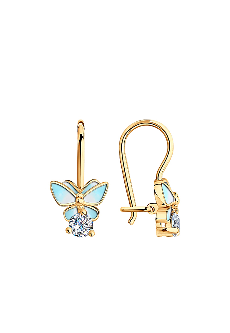 

Серьги из серебра с фианитом/эмалью SOKOLOV 93020393, 93020393_k