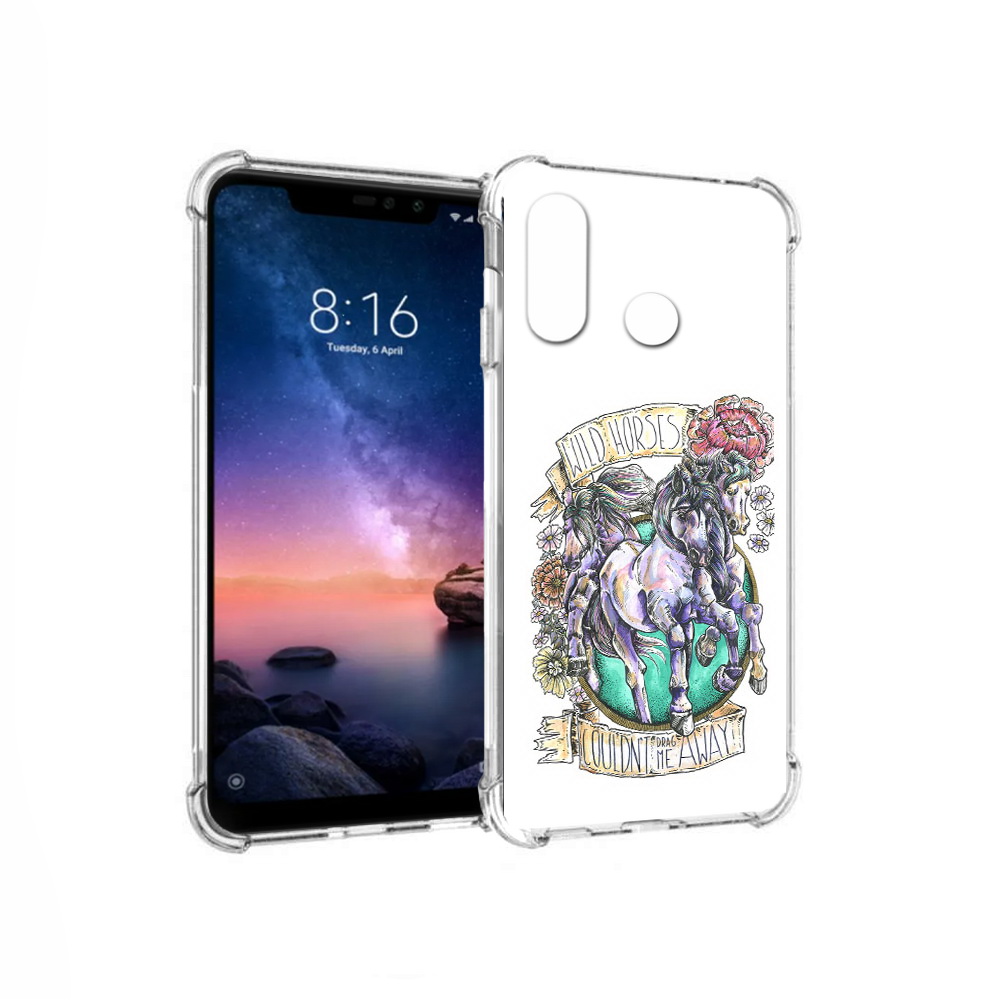 

Чехол MyPads Tocco для Xiaomi Redmi Note 6 рисунок коней в цветах (PT118671.310.582), Прозрачный, Tocco