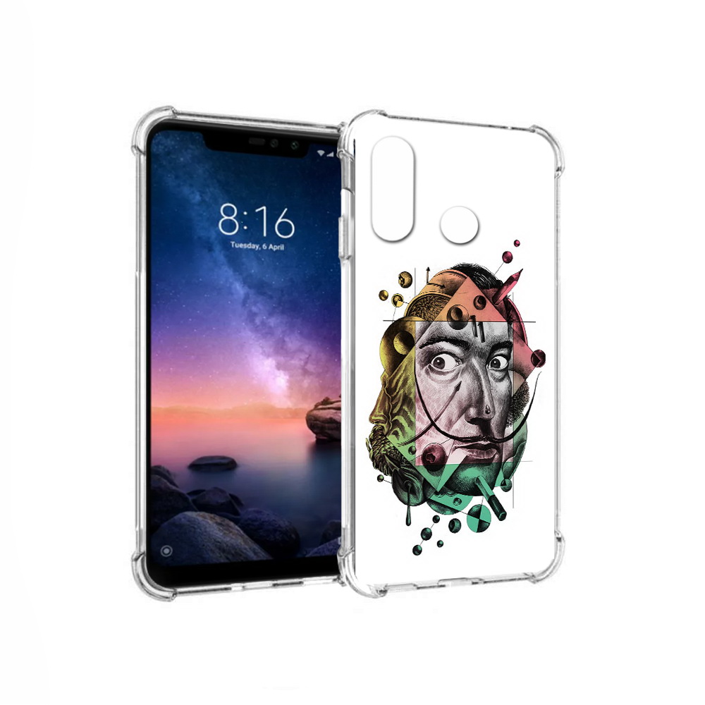 

Чехол MyPads Tocco для Xiaomi Redmi Note 6 разноцветное лицо абстракция (PT118671.310.570), Прозрачный, Tocco