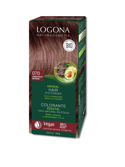 фото Краска для волос logona herbal hair color 070 каштан коричневый