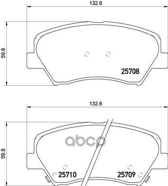 

Тормозные колодки brembo передние дисковые Xtra P30073X
