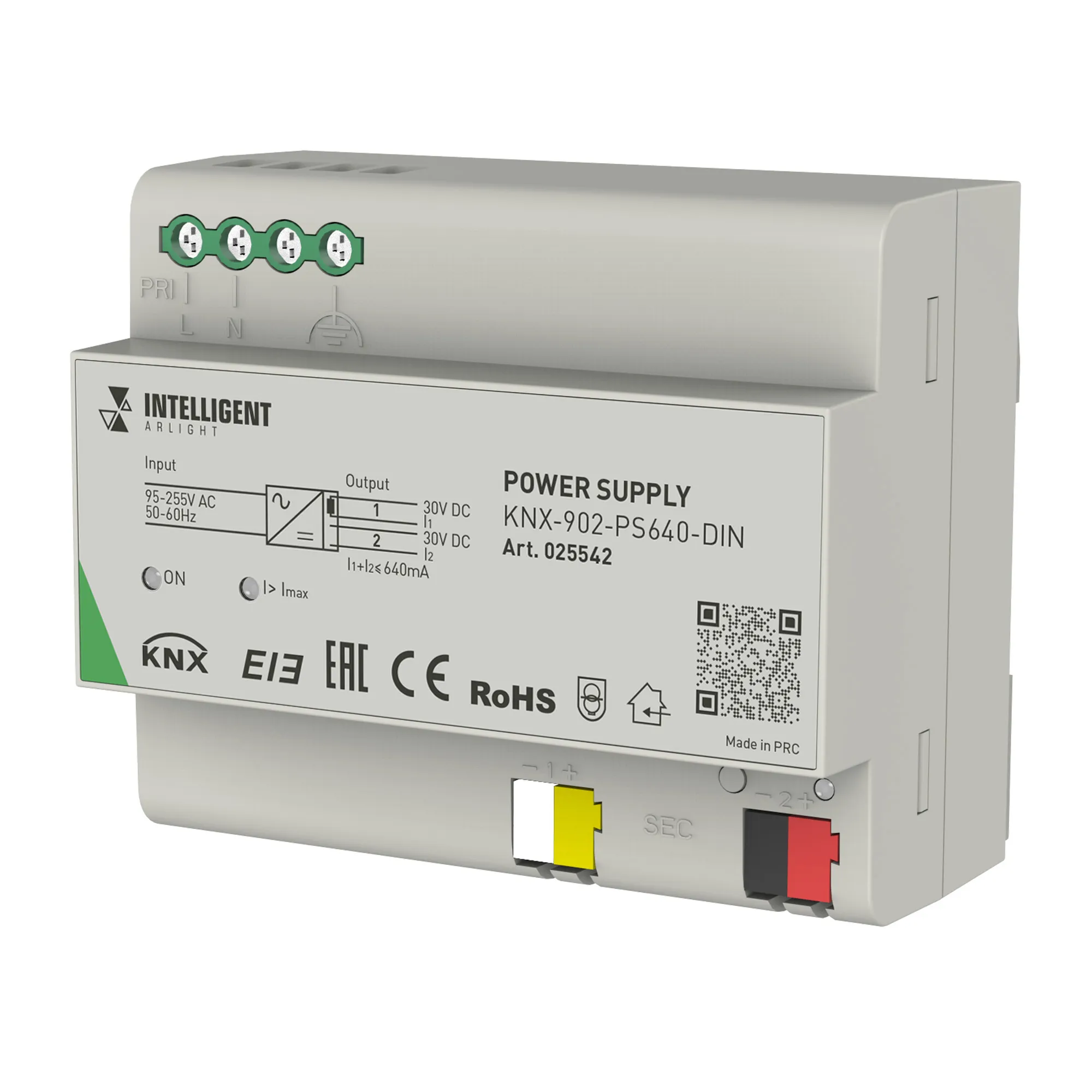 

INTELLIGENT ARLIGHT Блок питания шины KNX-902-PS640-DIN (230V, 640mA) (INTELLIGENT ARLIGHT, Белый