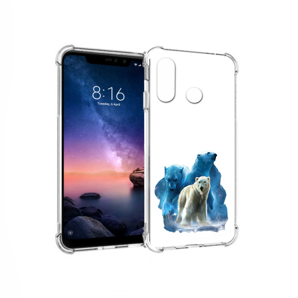 

Чехол MyPads Tocco для Xiaomi Redmi Note 6 полярный медведь (PT118671.310.549), Прозрачный, Tocco