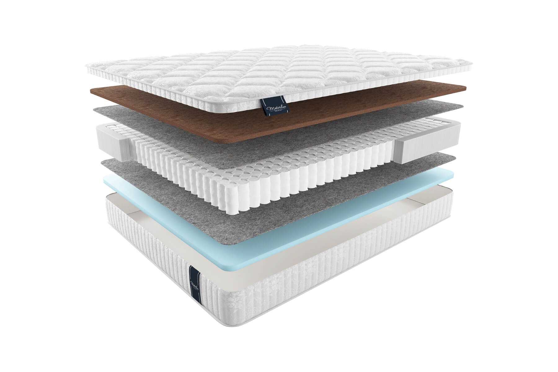 

Матрас MaterLux Forli 140X190, Белый;серый, FORLI