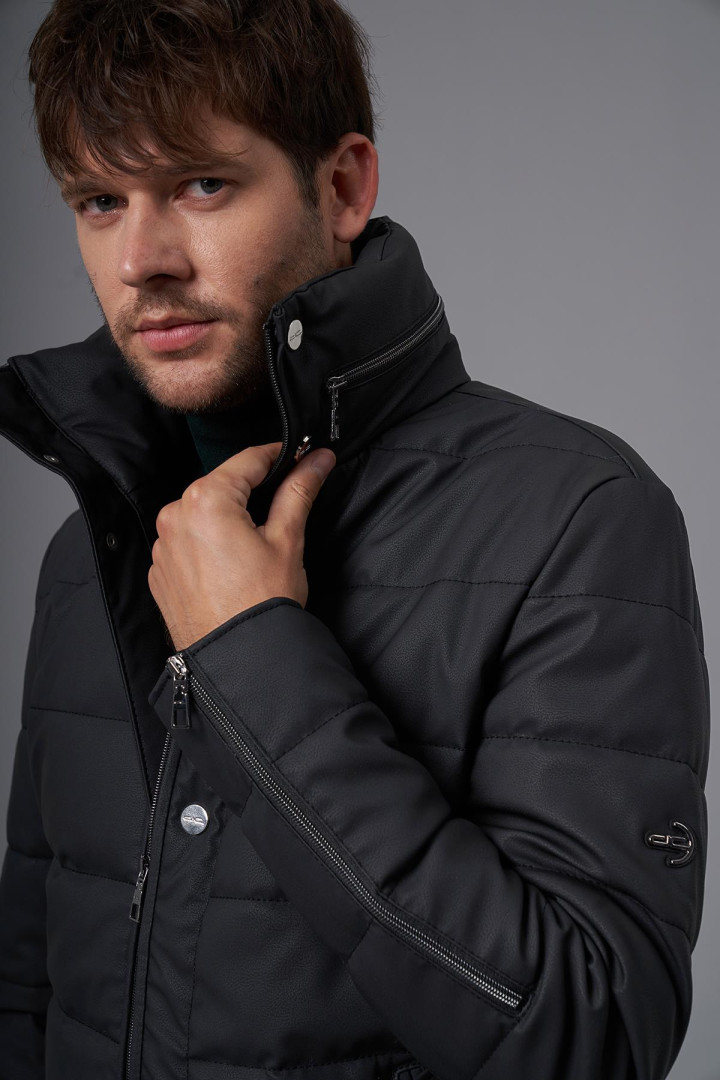

Куртка мужская Deri Company BD01933 черная 3XL (товары доставляются из-за рубежа), Черный, BD01933