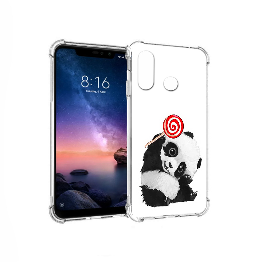 

Чехол MyPads Tocco для Xiaomi Redmi Note 6 панда с леденцом (PT118671.310.534), Прозрачный, Tocco