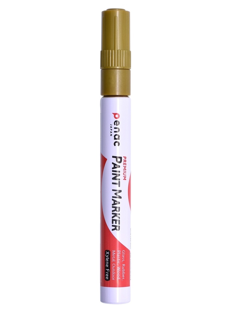 Маркер промышленный для разных поверхностей 2-4мм FlexOffice Paint Marker, золото