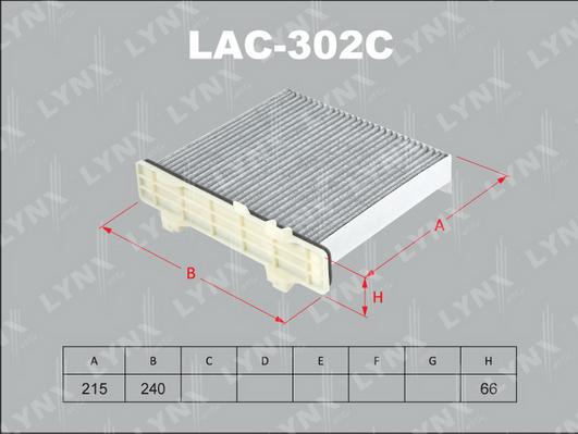 

LYNXAUTO LAC302C Фильтр салона угольный