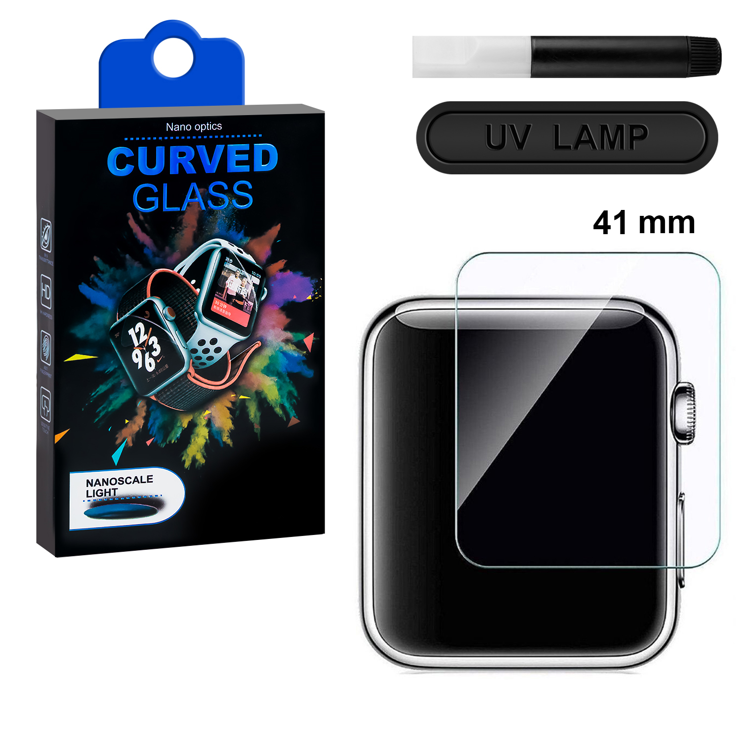 

Защитное стекло APL Watch 41mm UV Glue, Прозрачный, Watch 41mm