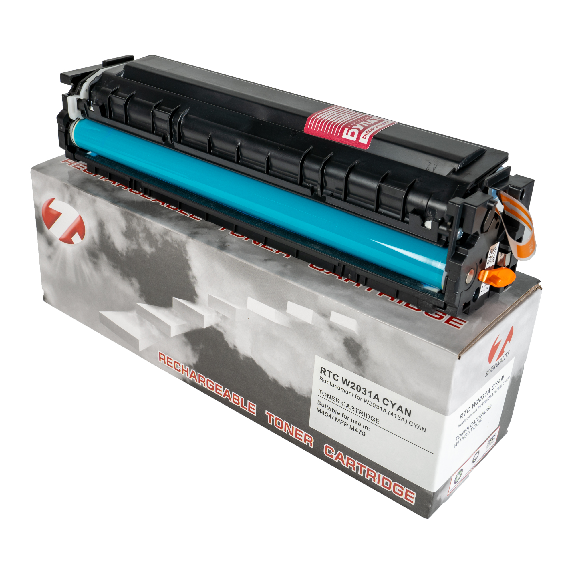 

Тонер-картридж 7Q W2031A, 055C для HP, Canon Blue, 2100 стр., без чипа, Голубой, W2031A-noCH