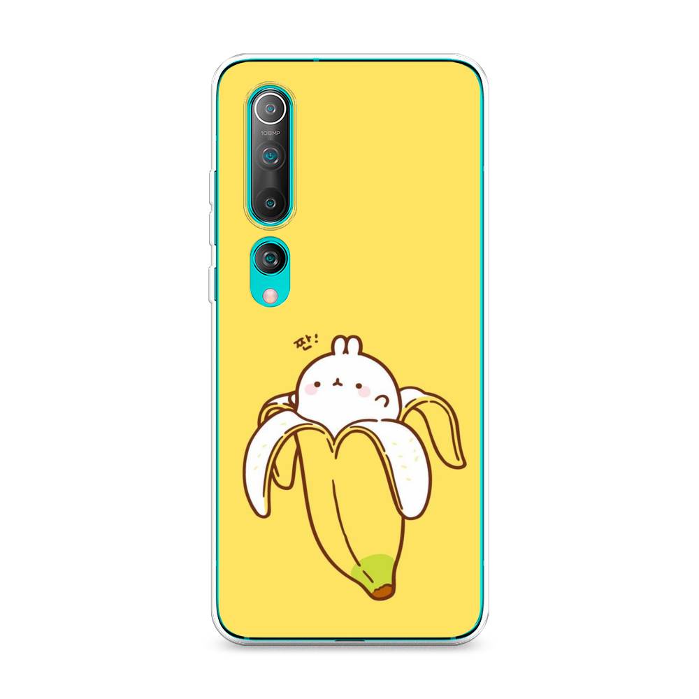 

Чехол Awog на Xiaomi Mi 10 "Зайчик-бананчик", Разноцветный, 37550-2