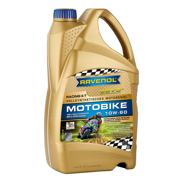 

Моторное масло Ravenol Racing 4-T Motobike 10W60 SN, Ravenol 117110800401999