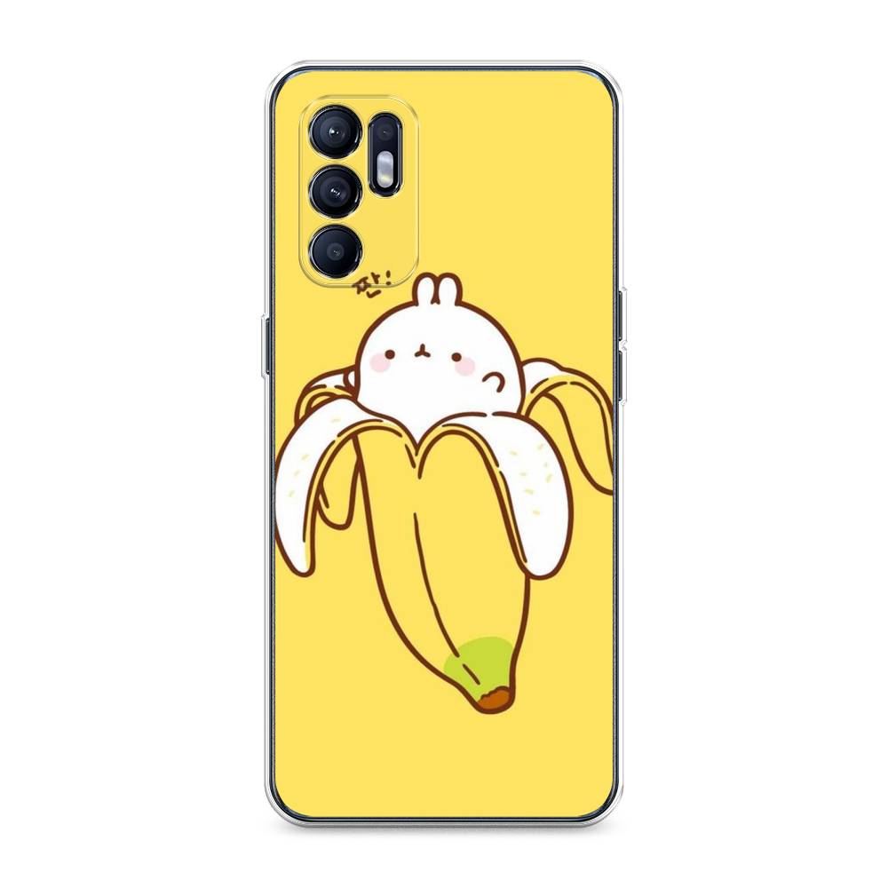 

Чехол Awog на Oppo Reno 6 "Зайчик-бананчик", Разноцветный, 257850-2