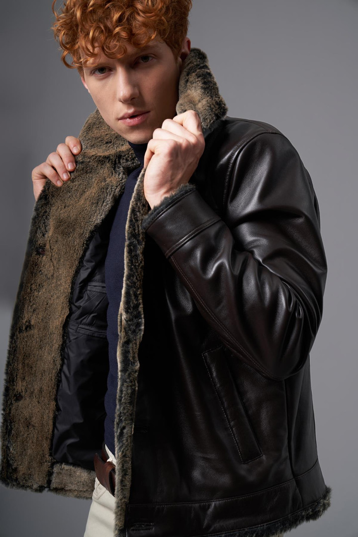 

Кожаная куртка Deri Company BD02213 коричневая 2XL (товары доставляются из-за рубежа), BD02213