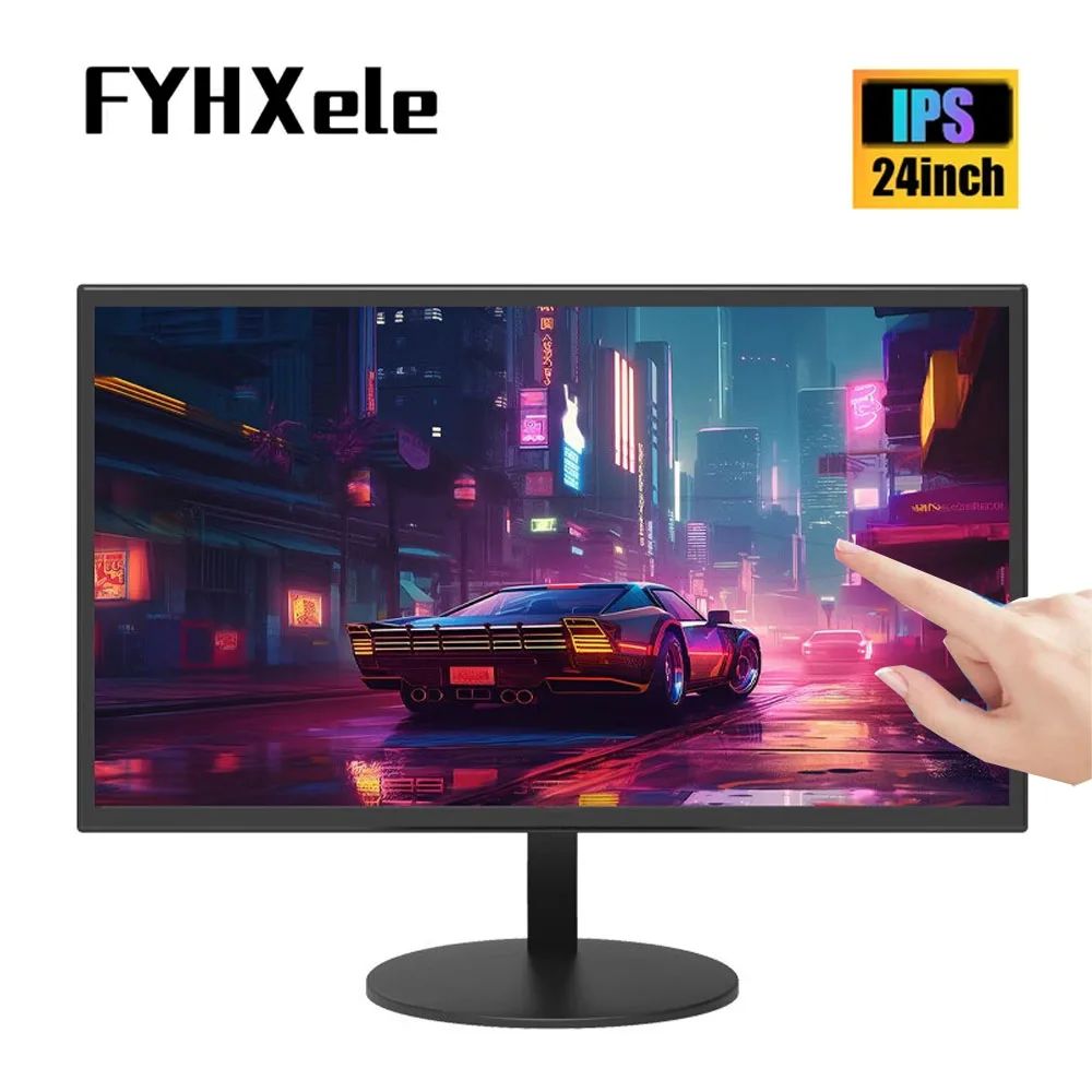 

24" Монитор FYHXele сенсорный, 19201080 Full HD IPS, Черный, 500023