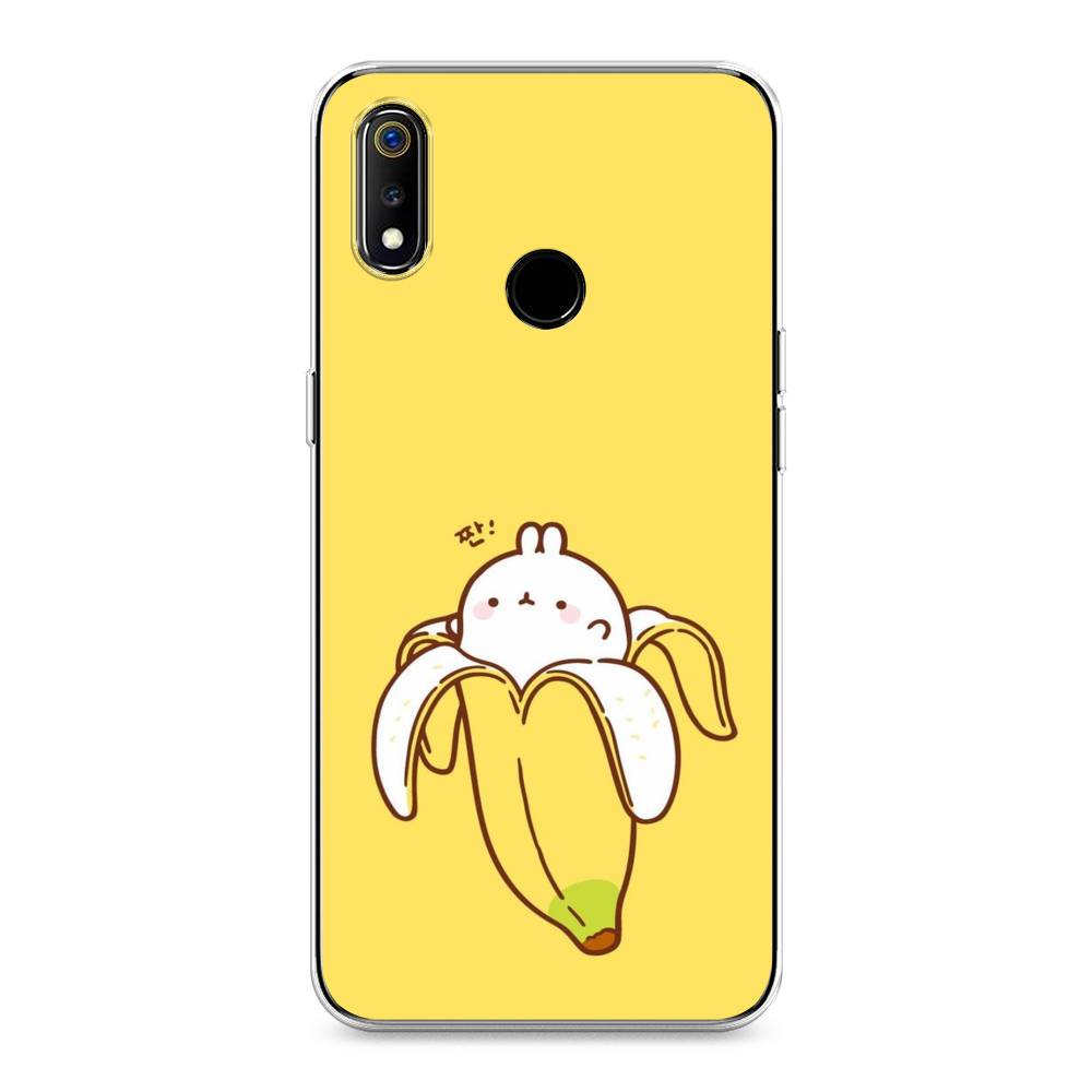 

Чехол Awog на Realme 3 "Зайчик-бананчик", Разноцветный, 251050-2