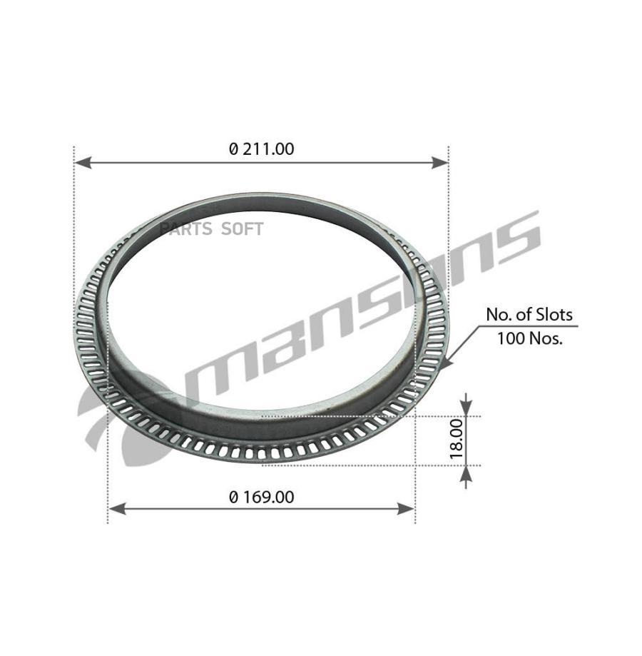 Венец Зубчатый Abs 1Шт Mansons 200149 1300₽