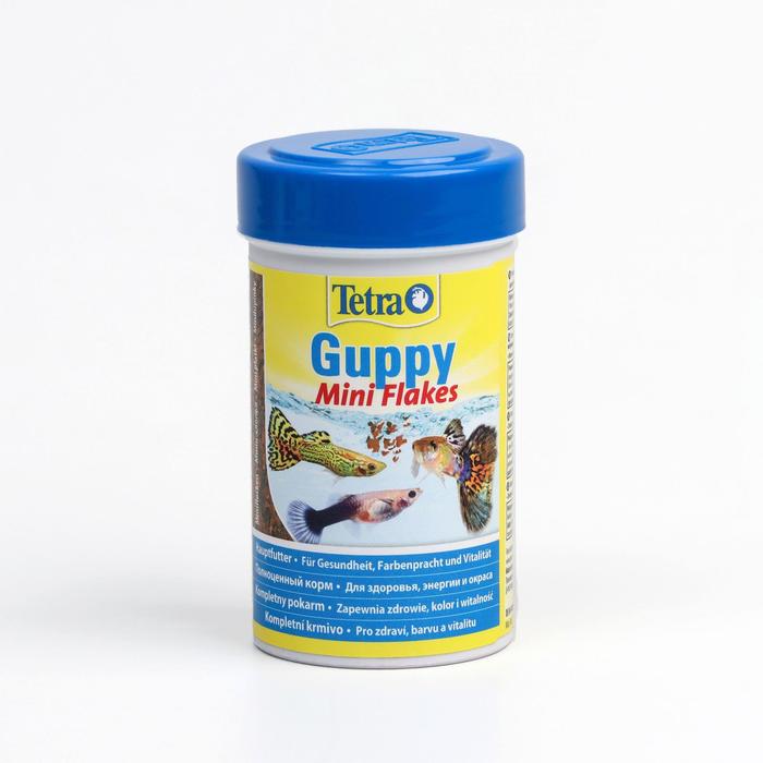 

Корм TetraGuppy для рыб, для гуппи, мини-хлопья, 100 мл/30 гр