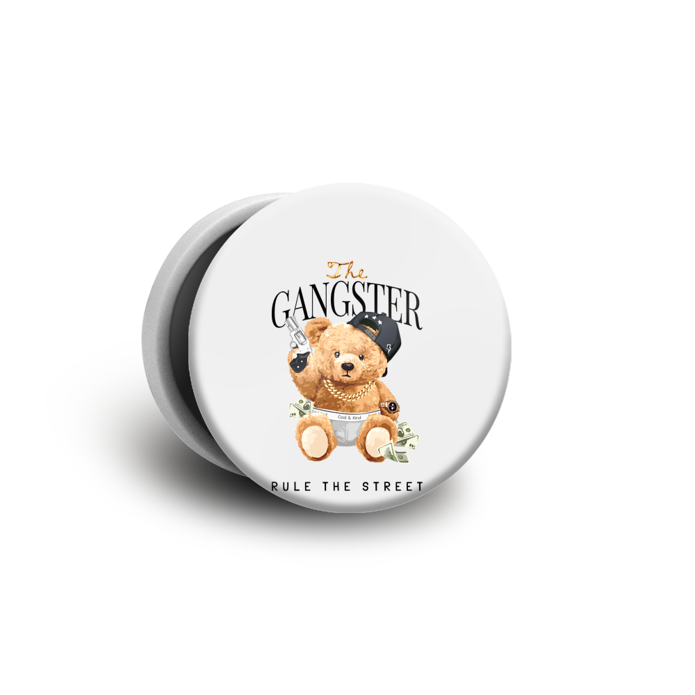 

Попсокет белый с рисунком "The Gangster", POP01-110-1