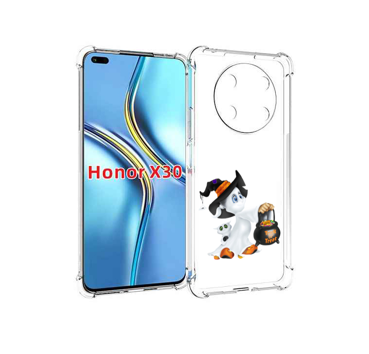 

Чехол MyPads Маленький призрак для Honor X30 / Magic4 Lite 5G, Прозрачный, Tocco