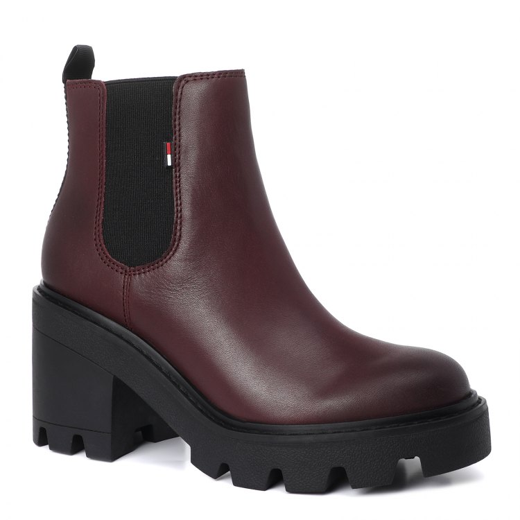 

Женские ботинки TOMMY JEANS ESSENTIAL LEATHER MID HEEL BOO EN0EN01085 бордовый р.37 EU, EN0EN01085_2412692