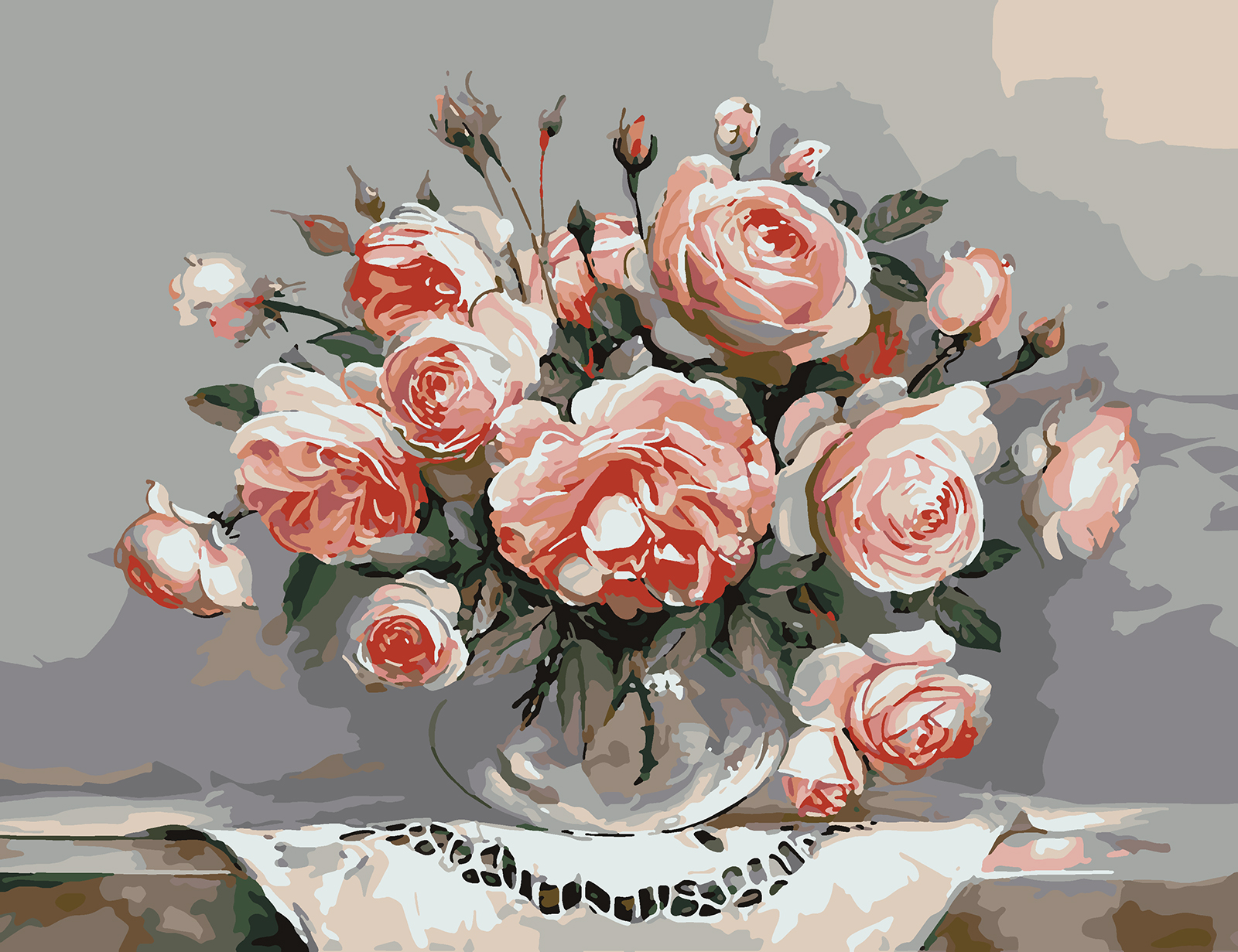 

Картина по номерам Красиво Красим Нежность Утренних Роз, 90 х 120 см, Нежность Утренних Роз