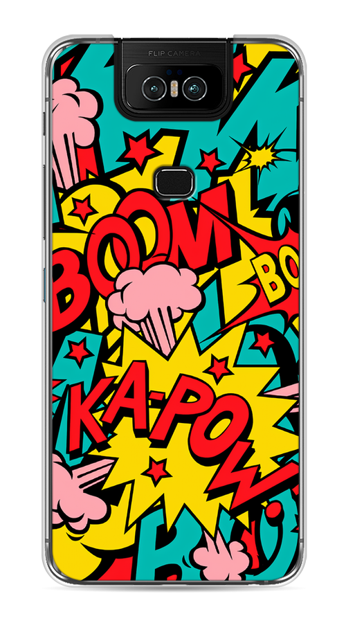 

Чехол Awog на Asus Zenfone 6 ZS630KL "Постер pop art", Голубой;желтый;красный, 43950-9